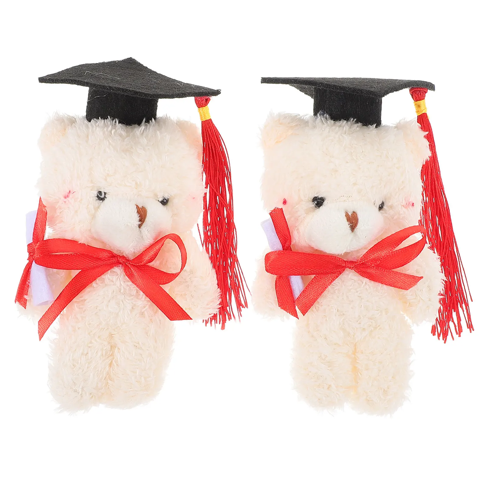 

Набор из 2 мини-мишек-выпускников в шапочках, мягкие плюшевые игрушки для выпускных вечеринок 2024 года, подарочный набор для выпускников средней и высшей школы