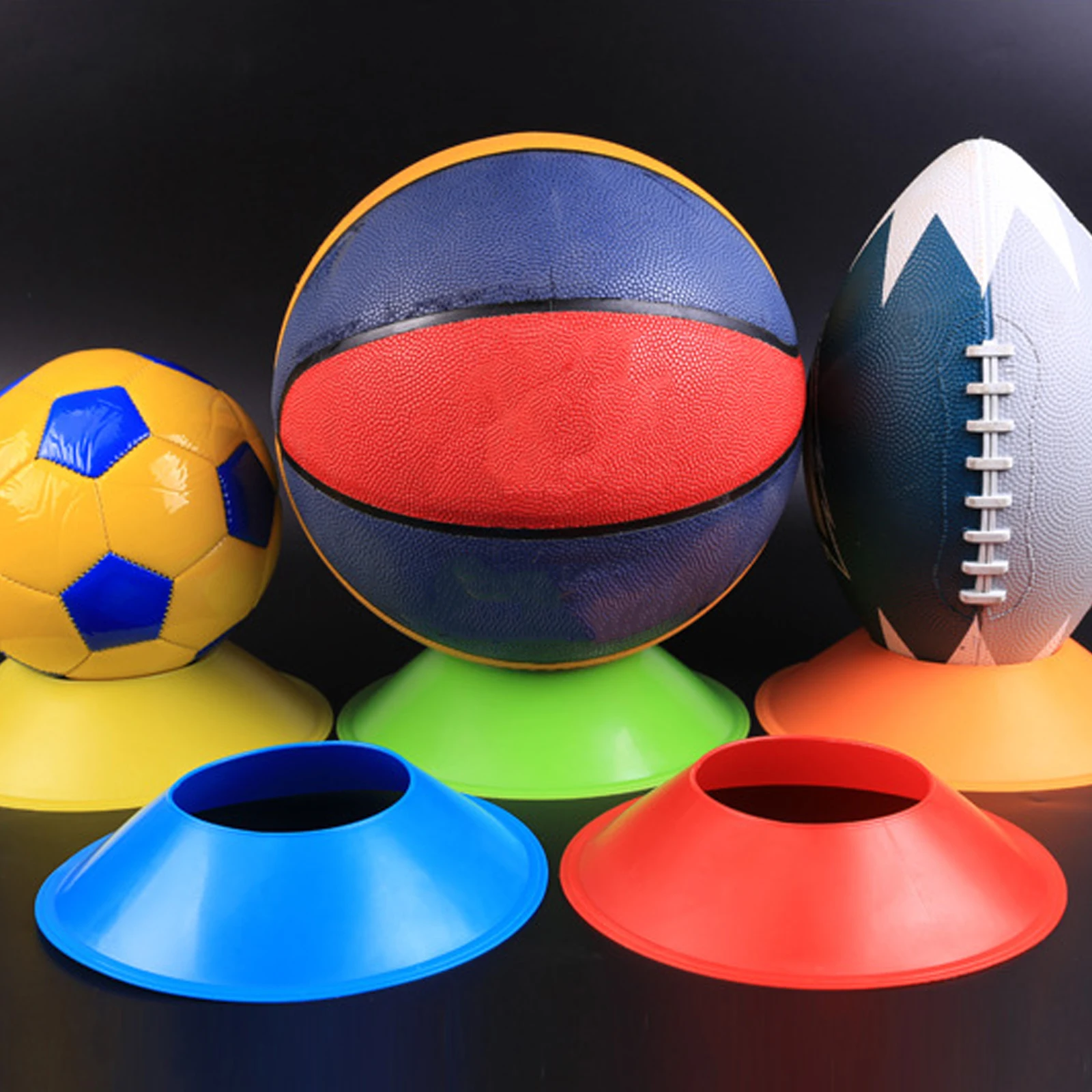 

5 Pcs Ball Holder Base Basketball Football Display Stand Holders for Rack Stands Softball Soccer