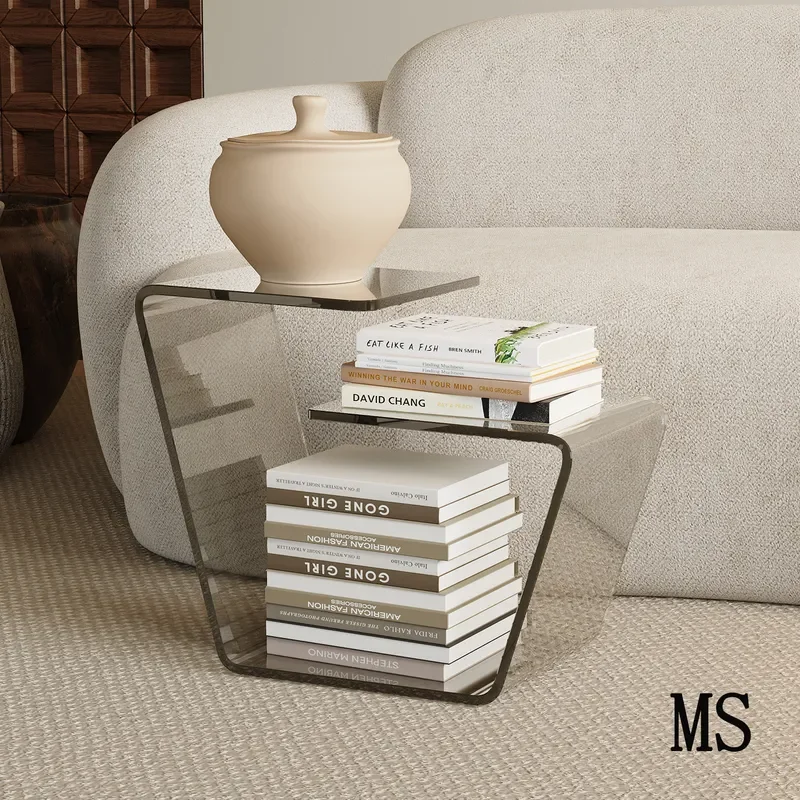 Advanced cross-border acrylic edge few household simple wind living room transparent corner few bedroom bedside locker
