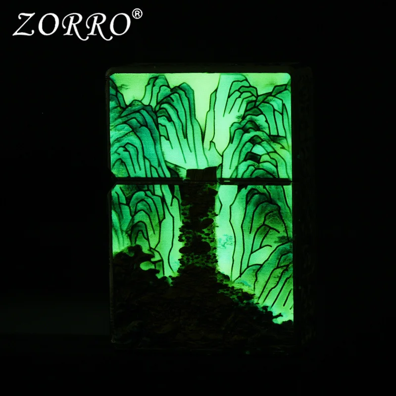 Zoro Armor Relief Galaxy Treasure Oil Grinding Wheel Windproof Lighter, High End Collectibles, Gift for Men  Smoking Accessories - Image 2