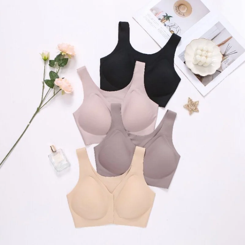 بطانة شجرة الطيور 89% حرير التوت 11% حمالة صدر من الألياف اللدنة، حمالات صدر نسائية بإبزيم أمامي 3/4 كوب، 2025 ملابس داخلية جديدة قابلة للتنفس A59042JF