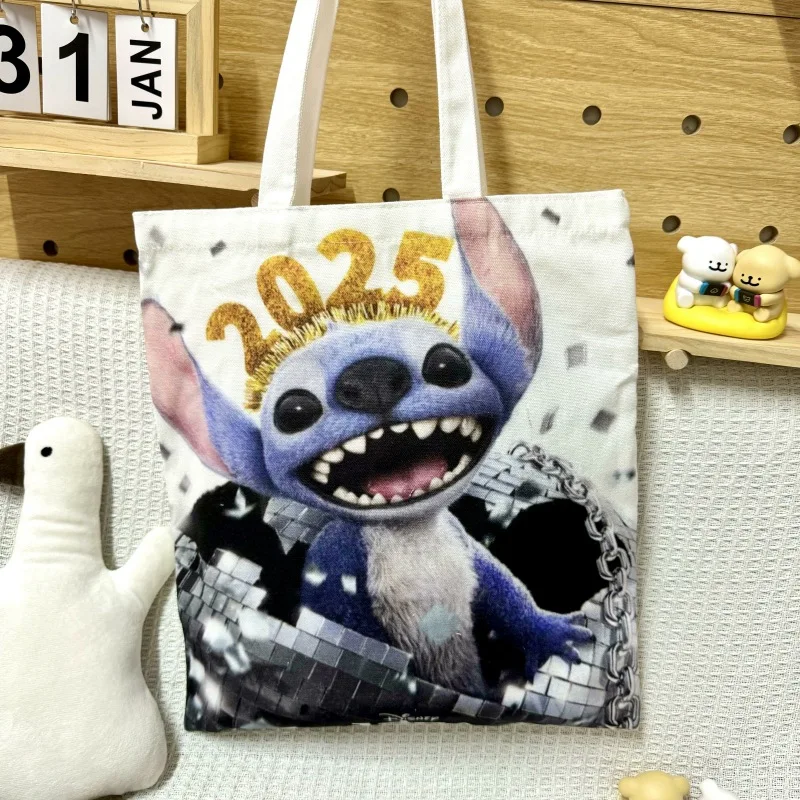 

Disney Stitch Versatile Cute Handbag Large Capacity Women's Shopping Bag Handbag Shopping Bag Casual Cartoon Student Handbag