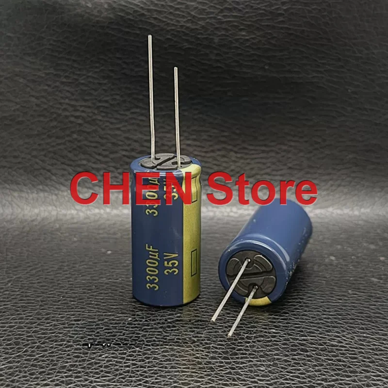 10-ピース-ロットオリジナル松下-fc-3300uf-35v-18x355mm-105c-35v3300uf-電解コンデンサ送料無料