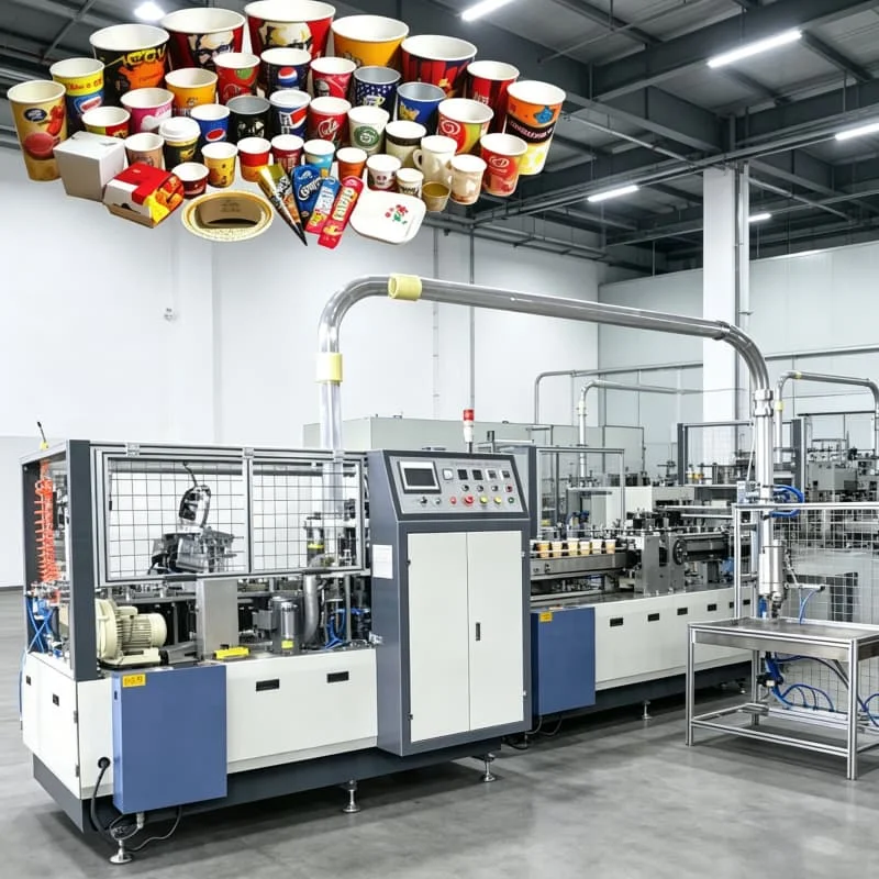 Economical Paper Cup Machine Gear Box Transmission Low Capital Cost Customized 40 60pcs Min for Small Factory School Canteen