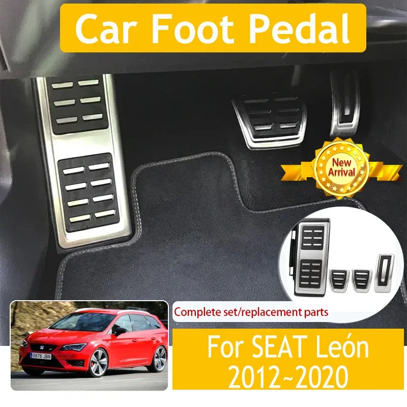 

Car Foot Pedals For SEAT Leon Mk3 2012~2020 Aluminum Alloy Car-Styling Brake Pedal Stainless Accelerator Car Interior Acessories