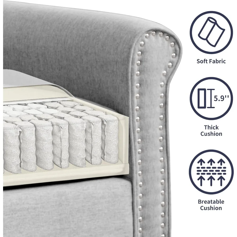 طقم أريكة لغرفة المعيشة مكون من قطعتين، طقم أريكة وكرسي مكون من 3 مقاعد، أرائك مقطعية وأثاث كرسي بذراعين، أرائك مع ذواقة #5