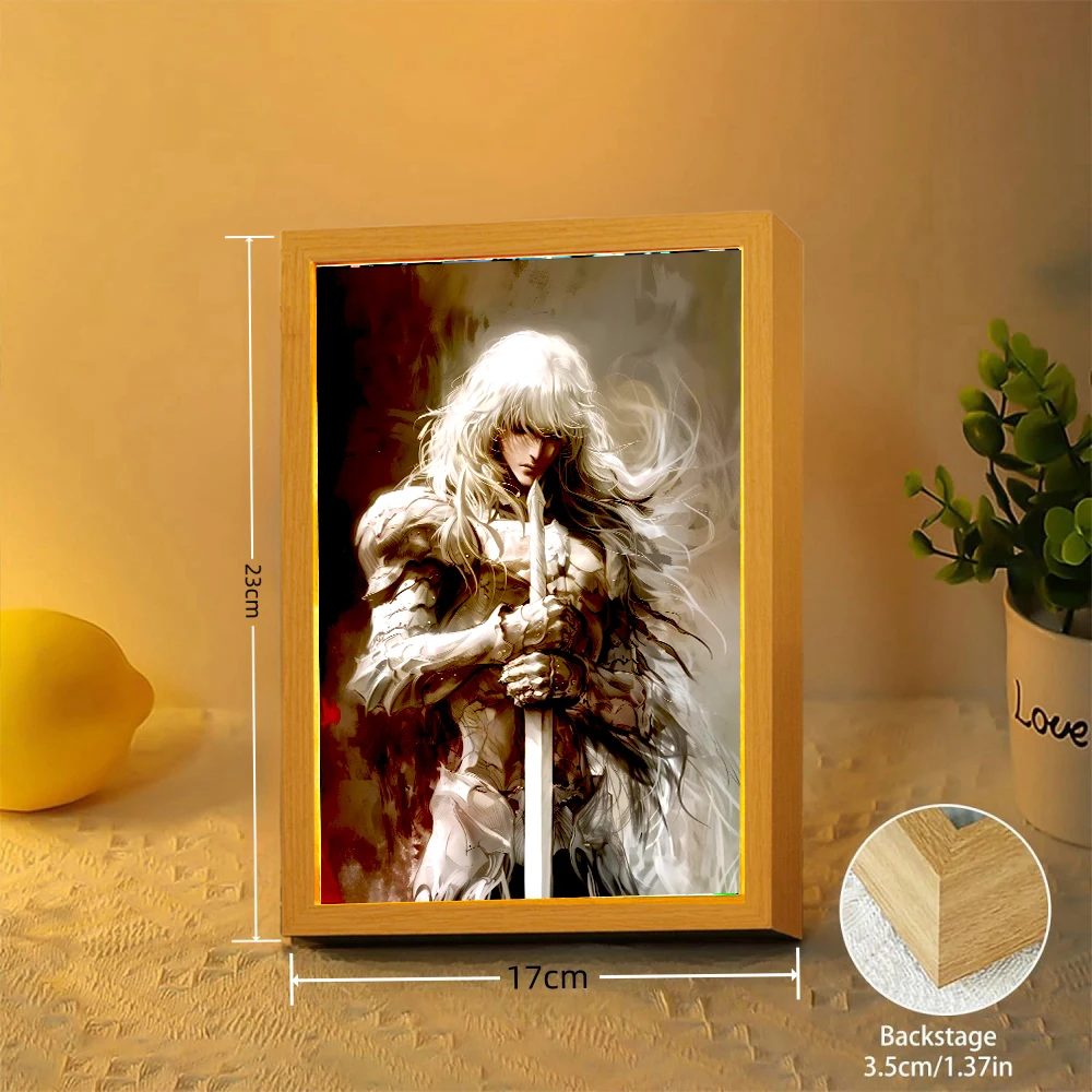 Anime Figure Berserk Behelit Light Painting Photo Frame Night Light Griffith Beherit Action Figures Room Decor Christmas Gifts