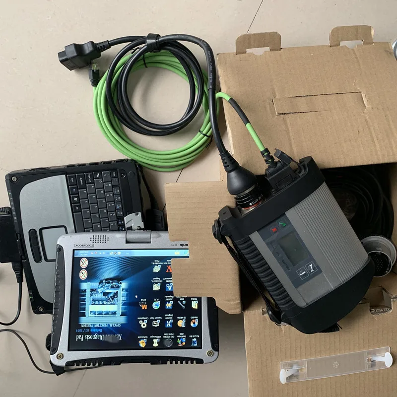 

DOIP Mb Star C4 Sd Connect Wi-Fi-мультиплексор с программным обеспечением 03/2025, 480 ГБ SSD, установленный CF-19 Toughbook I5 4G, готовый к работе