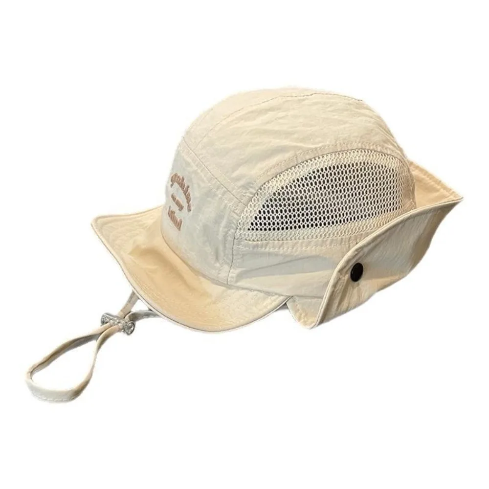 

Fashionable Quick-Dry Kids Bucket Hat Mesh Breathable Soft Brim Sun Hat Solid Color Lightweight Sunshade Cap Summer