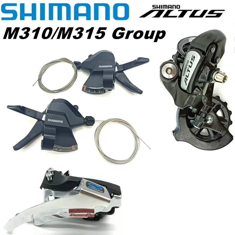 Shimano Altus M310 Derailleurs group contains SL-M315 FD-M310 RD-M310 3x7s 3x8s 21s 24s  shifter levers Front Rear Derailleur