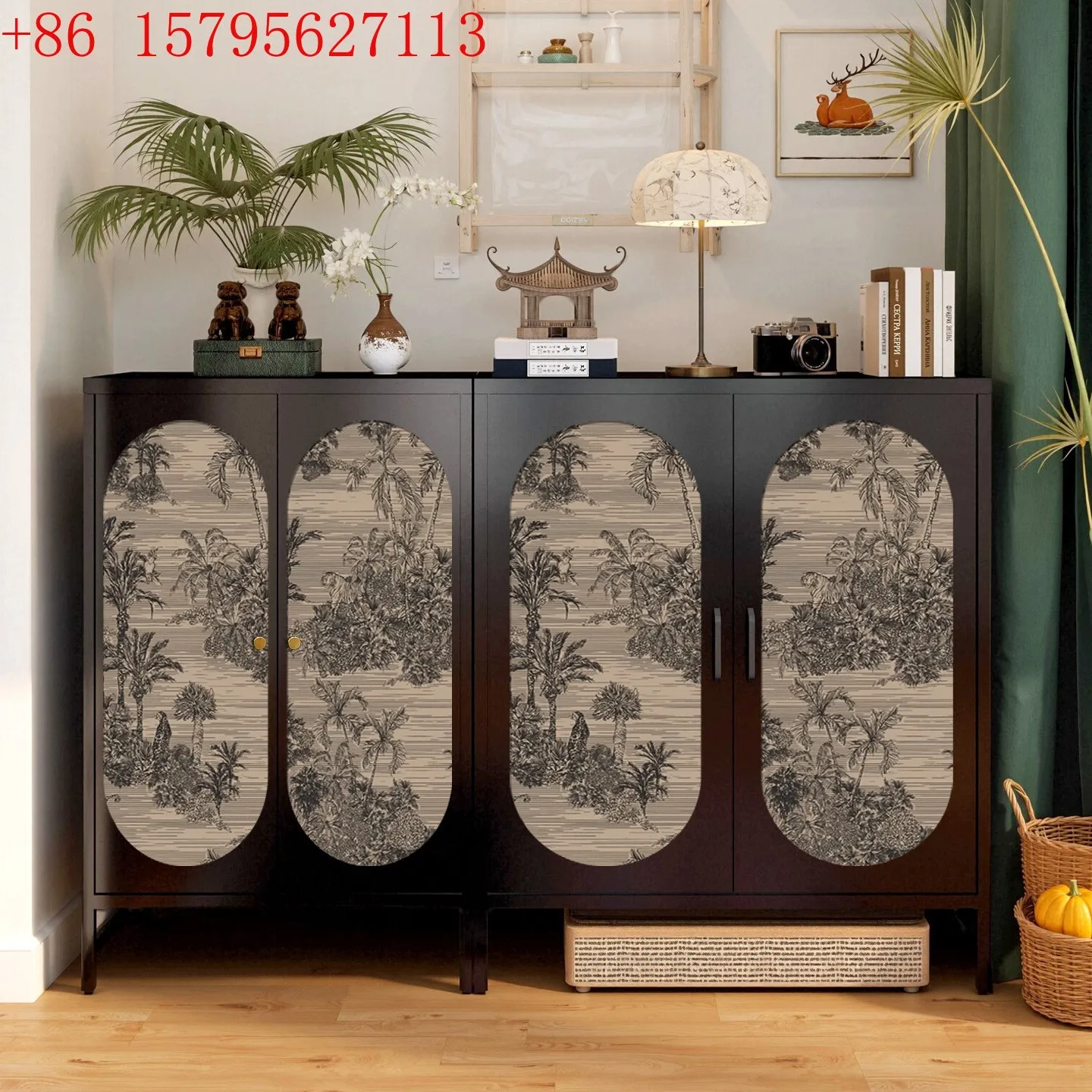 

Home entrance storage cabinet integrated bucket cabinet living room wall locker
