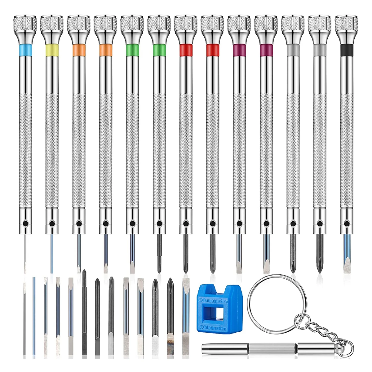 Precision Screwdriver Set 0.6-2.0mm High Hardness Steel Micro Cross Screwdriver Kit For Home Watch Eyeglasses Jewelry Repair Too