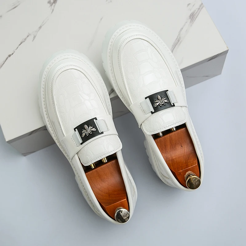 Men New Dress Shoes Genuine Breathable Plus Size Flats Women Comfortable Casual Luxury Classic Business Black Leather Shoes