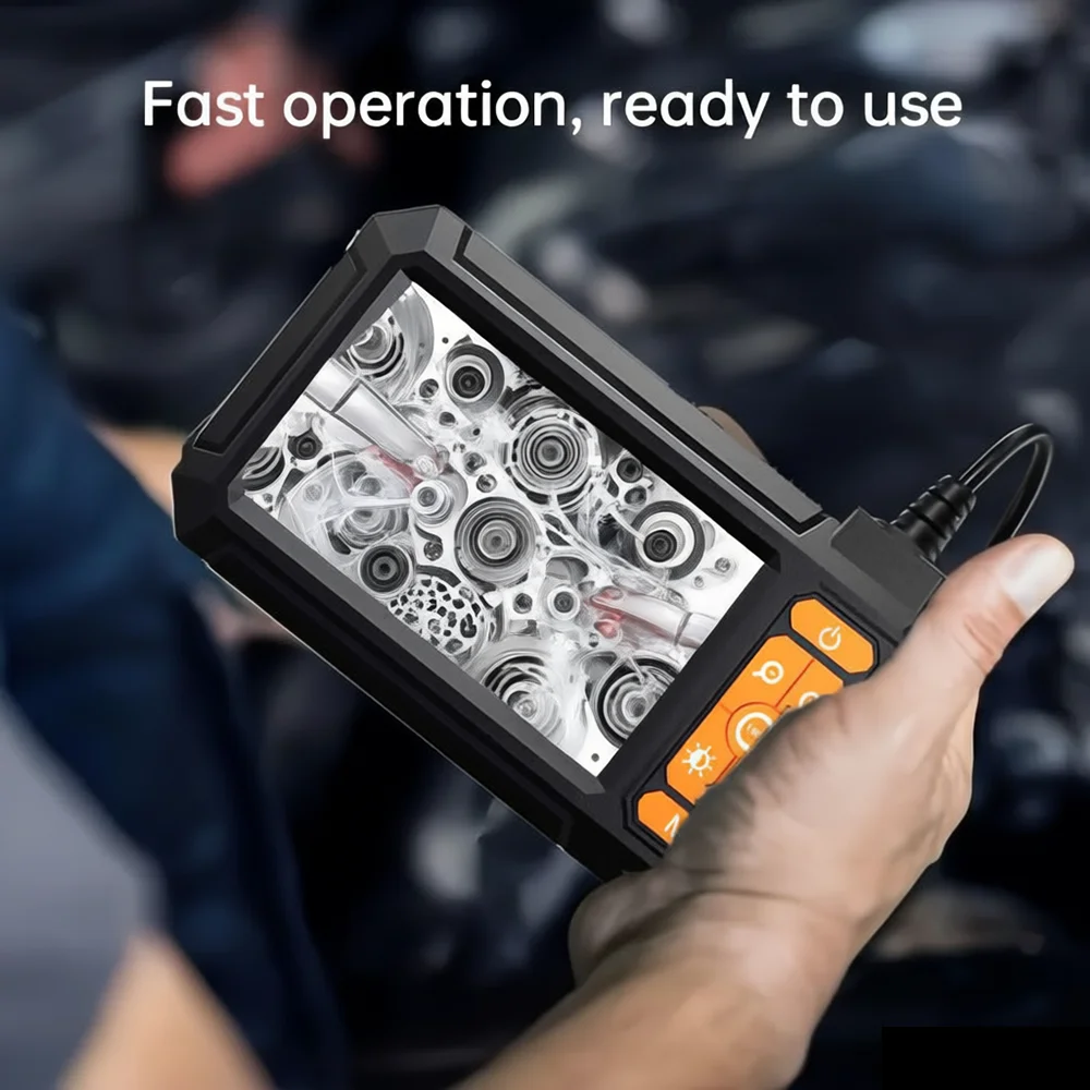 Industrial Endoscope Camera 4.3Inch Screen HD1080P USB 8MM Lens 8 LED 2M-10M Car Pipe Inspection Borescope Camera Waterproof