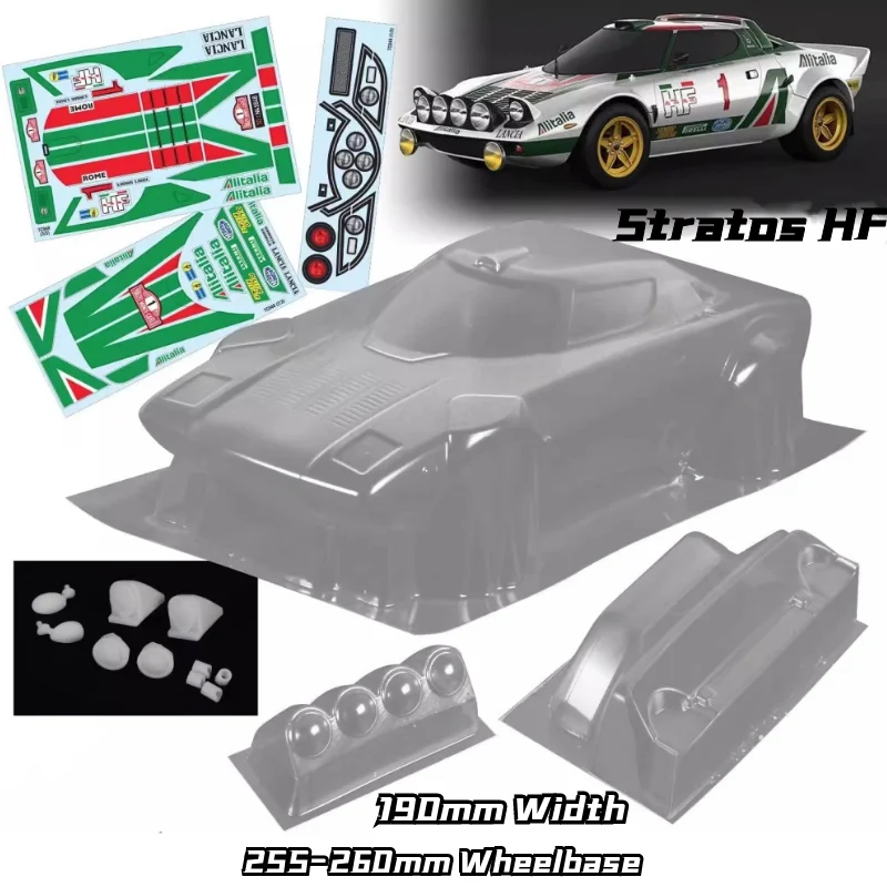 1/10 Stratos HF RC Body Rally PC Shell 190mm Width 260mm Wheelbase 3D Lampshade No Painted Body RC Hsp Hpi Trax Tamiya LC