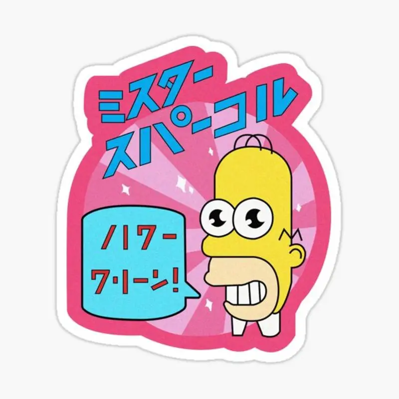 Mister Sparks 5 pièces autocollants pour fenêtre de voiture décor Anime drôle mur pare-chocs mignon Art maison enfant bagages décorations imprimer