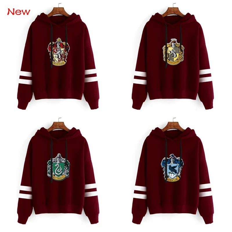 NEW Hot Sale 4 Styles Harries Series Red Collection Magic Four Academy Badge Hoodie for Unisex Casual Sweatshirt Hooded Tops