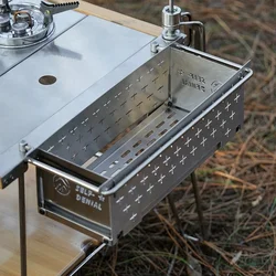 IGT 0.5 Unit Storage Box Folding Stainless Steel Camping Drain Basket Portable Outdoor Kitchen IGT Table Accessories New