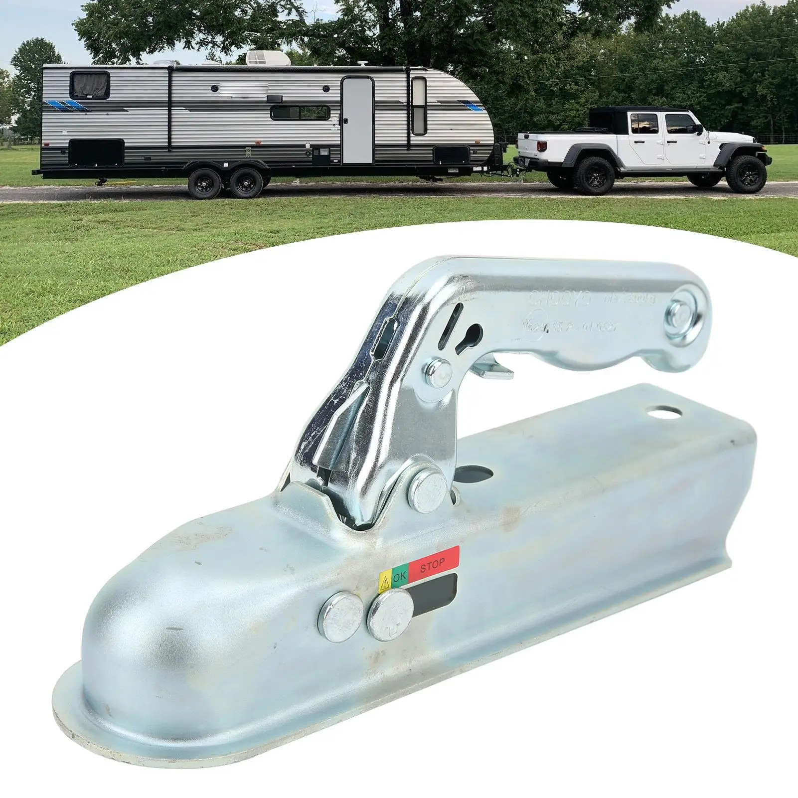 Trailer Hitch Coupler Easy Lock Straight Trailer Coupler for rv for camper for boat