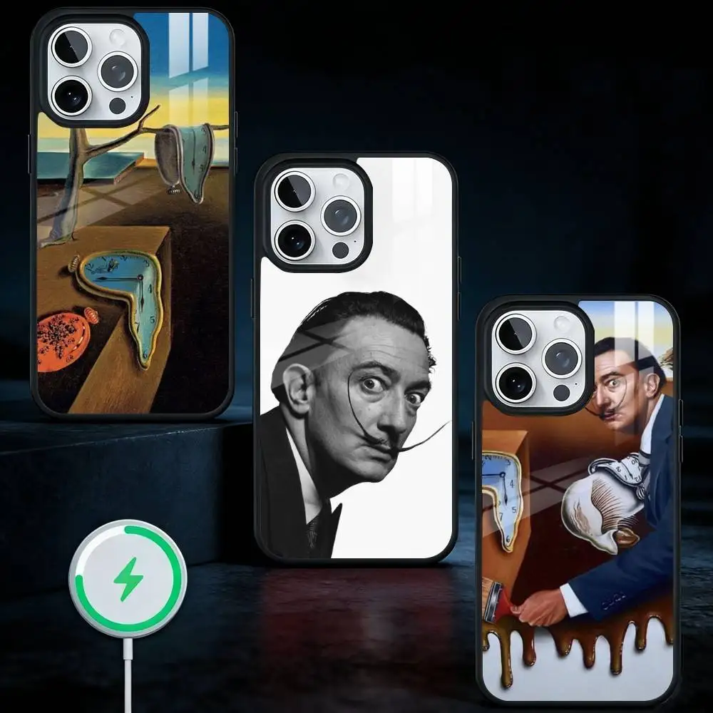 

S-Salvador Art D-Dali Phone Case For iPhone17,16,15,14,13 Plus,Pro Max Magnetic For Magsafe Wireless Charging