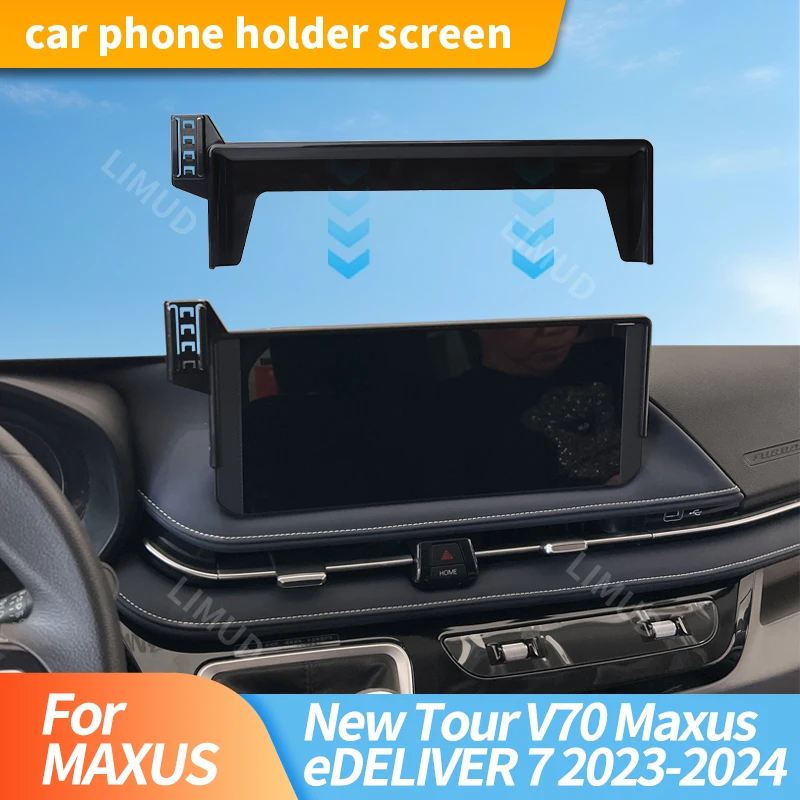 Image of Für MAXUS New Tour V70 Maxus EDELIVER 7 2023-2024 Handyhalterung Auto-Halterung Magnetische Basis Kabellose Ladestation Auto-Handyhalterung