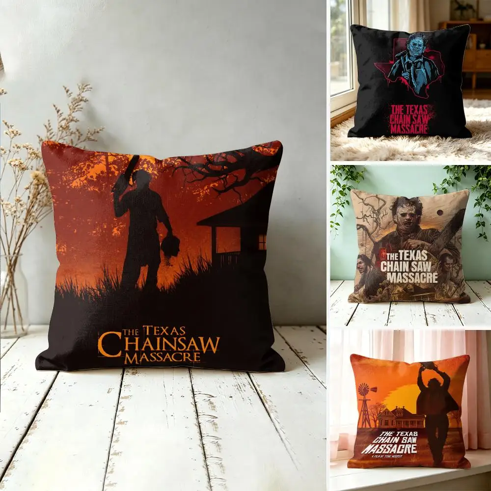 The Texas Chain Saw M-Massacre Cushion Cover Square Decorative Throw Pillow 40x40cm For Sofa Bedroom Living Room Home Decor