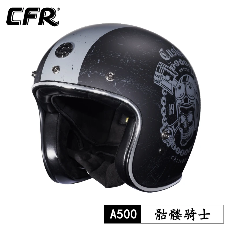 Genuine ECE DOT Certificated Retro Motorcycle Helmet Men Motorcycle Half Face Helmet Oversize 4xl Protection Gear Moto Capacetes