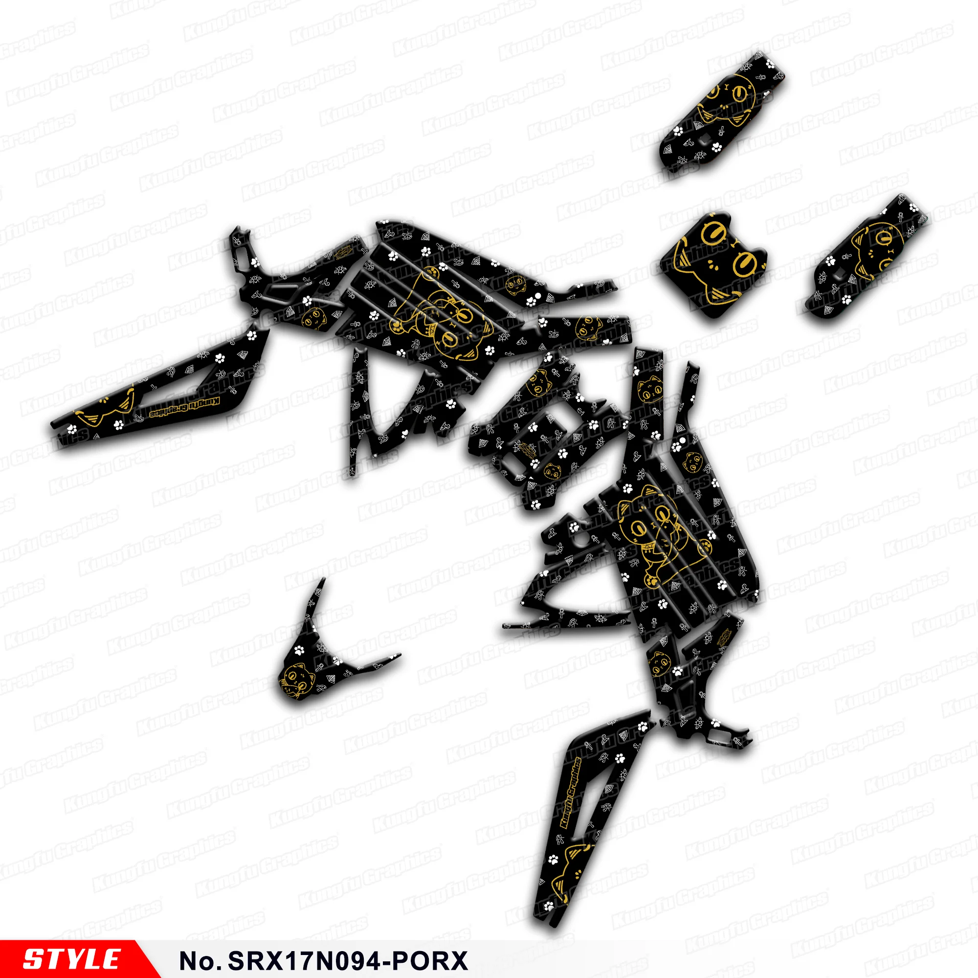 

Graphics Kit Adhesive Decals for Sur Ron Light Bee X/S Segway X160 X260, SRX17N094-PORX