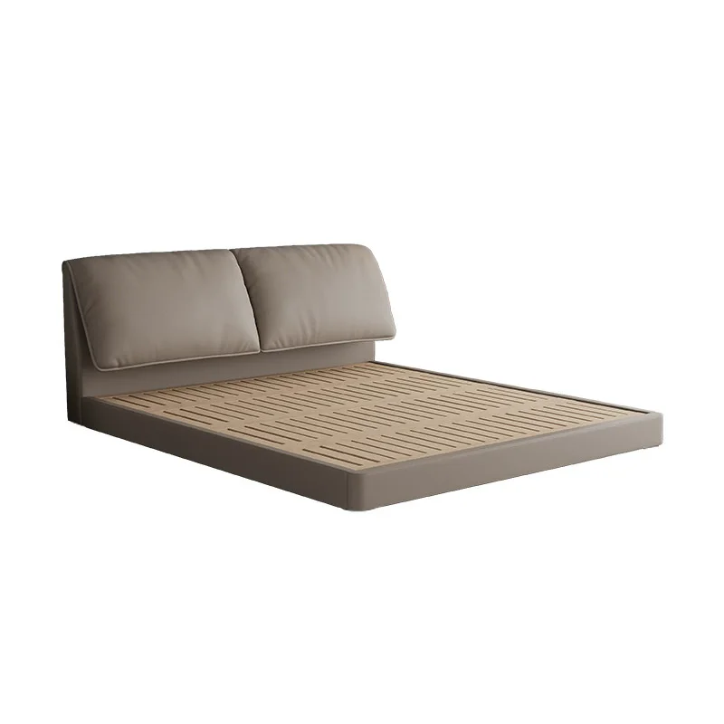 

Современная роскошная кровать-облако итальянского дизайнера, европейская полная кровать размера «queen-size», белая деревянная кровать с кожаной обивкой и тафтингом, мягкий стиль