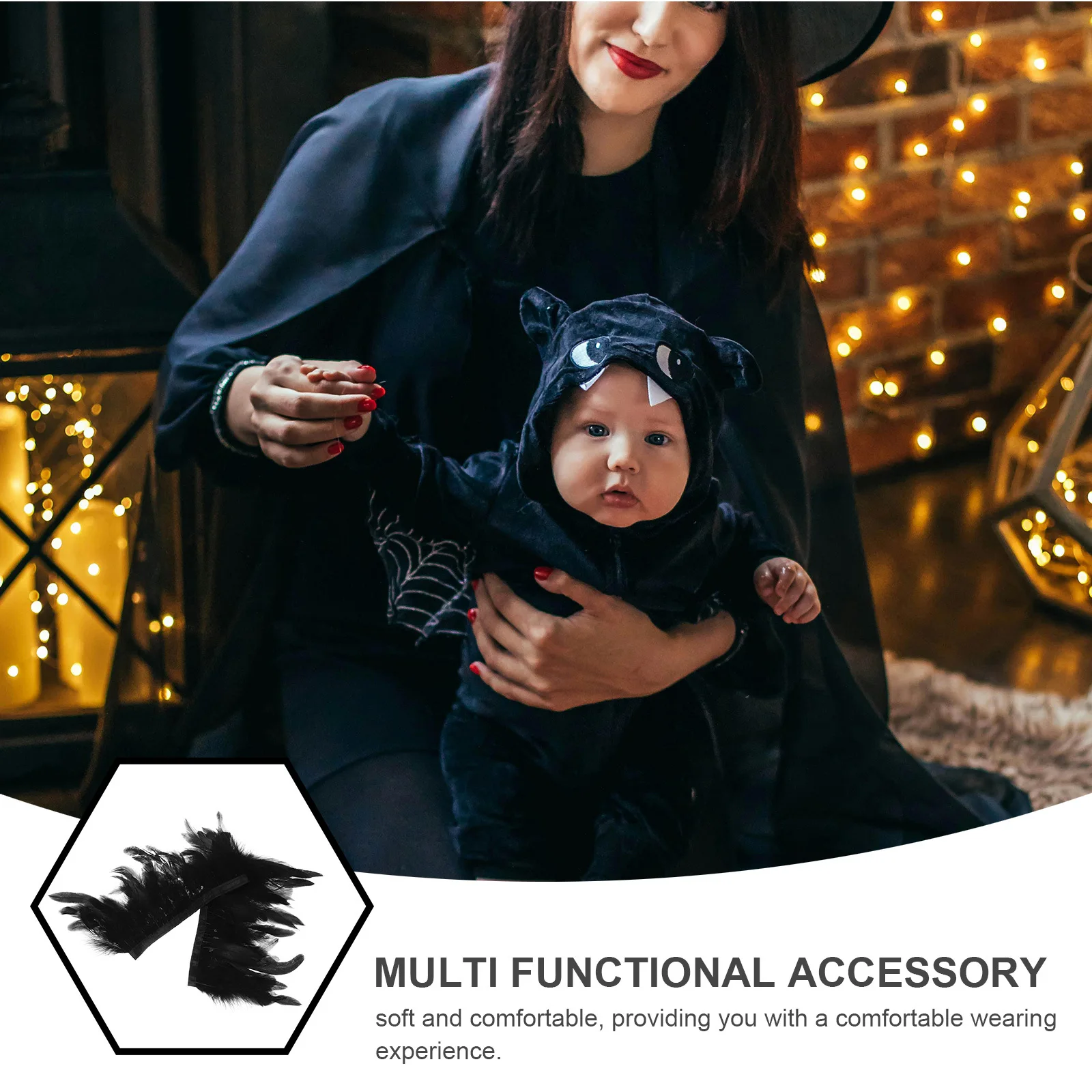 الريش كيب فروي شال هالوين الكتف الوسادة تتغاضى الجناح الزخرفية المعصم الأصفاد الرجال النساء تأثيري أزياء تنكرية للحفلات