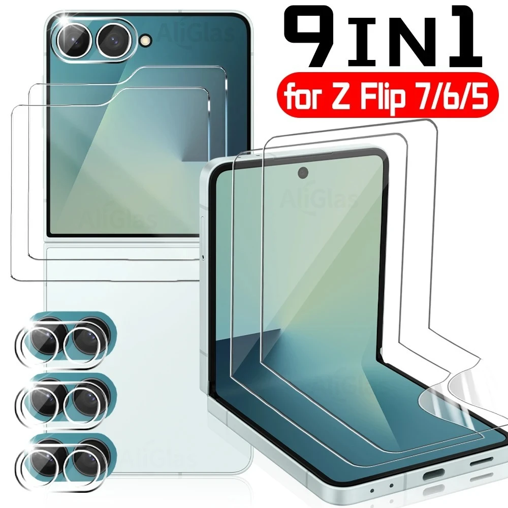 

Full Coverage Screen Protectors for Samsung Galaxy Z Flip 7 6 5 9H Tempered Glass Camera Films for Samsung Galaxy Z Flip 7 5G