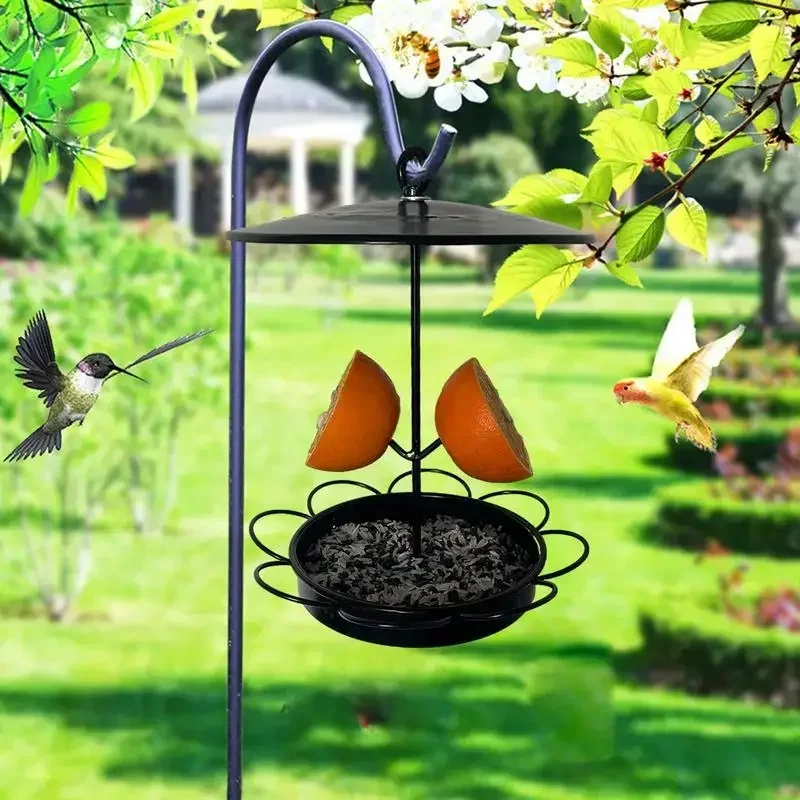 Bird Feeders For Outside Wild Birdfeeder With Hook Garden Yard Backyard Bird Feeding Tray Rain Proof Gift For Bird Lovers