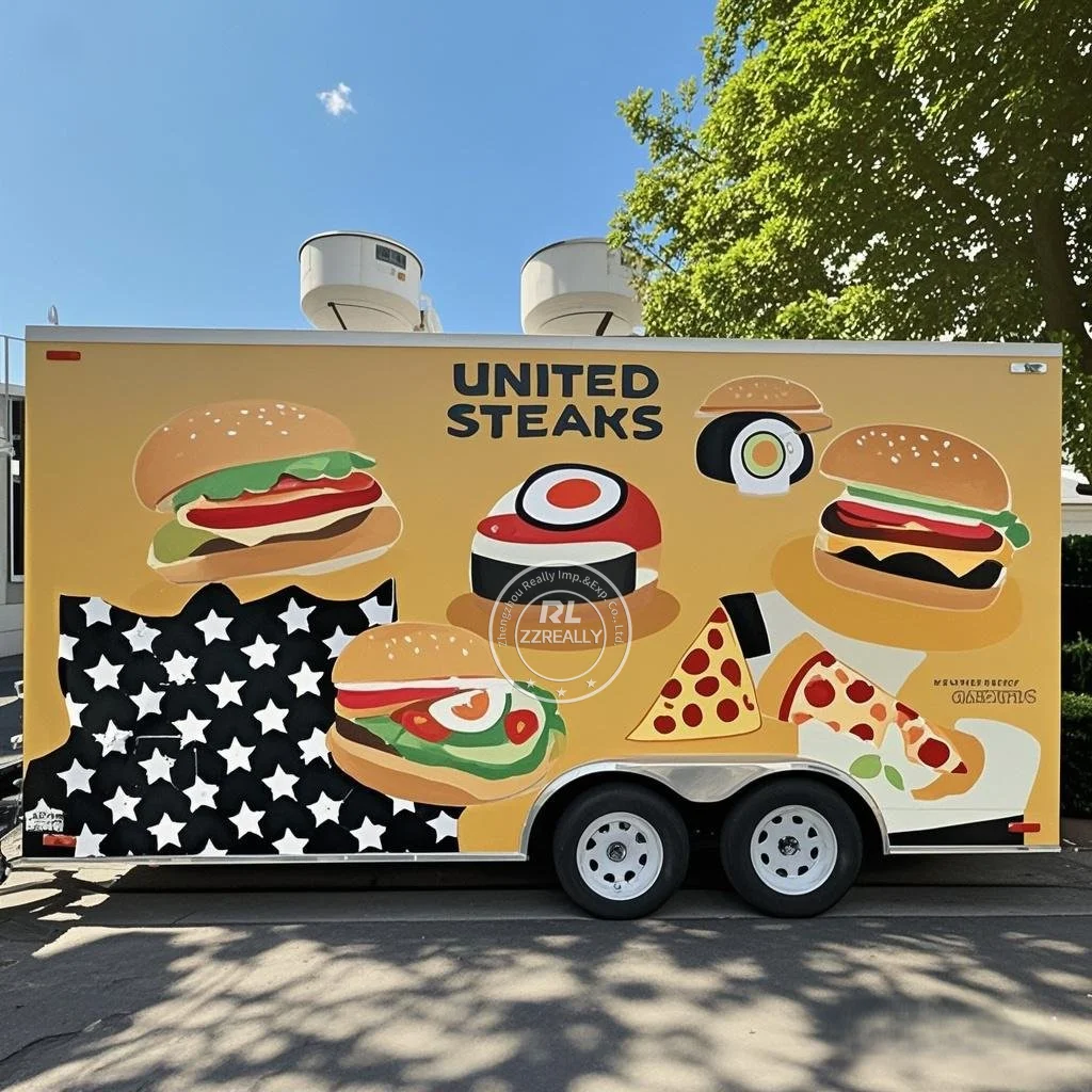 

Food Trailer Mobile Food Truck Outdoor Street Kitchen Restaurant Trailer tents outdoor camping juice bar truck