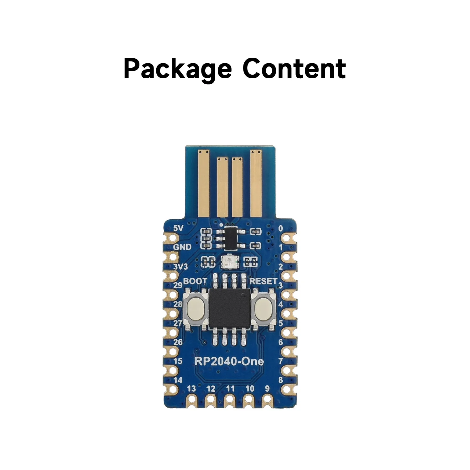 Scheda MCU Flash Waveshare RP2040-One, 4MB basata su Raspberry Pi RP2040 2 x SPI, 2 x I2C, 2 x UART, 4x12 bit ADC