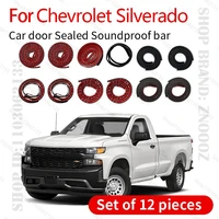 Para Chevrolet Silverado tira de sellado de puerta de coche Protector de sellado de doble capa de goma tira insonorizada tira de sellado a prueba de polvo 12 Uds