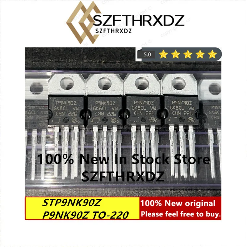 

100% NEW ORIGINAL STP9NK90Z TO-220 P9NK90Z TO220 MOSFET N-Ch 900 Volt 8.0 A Zener SuperMESH