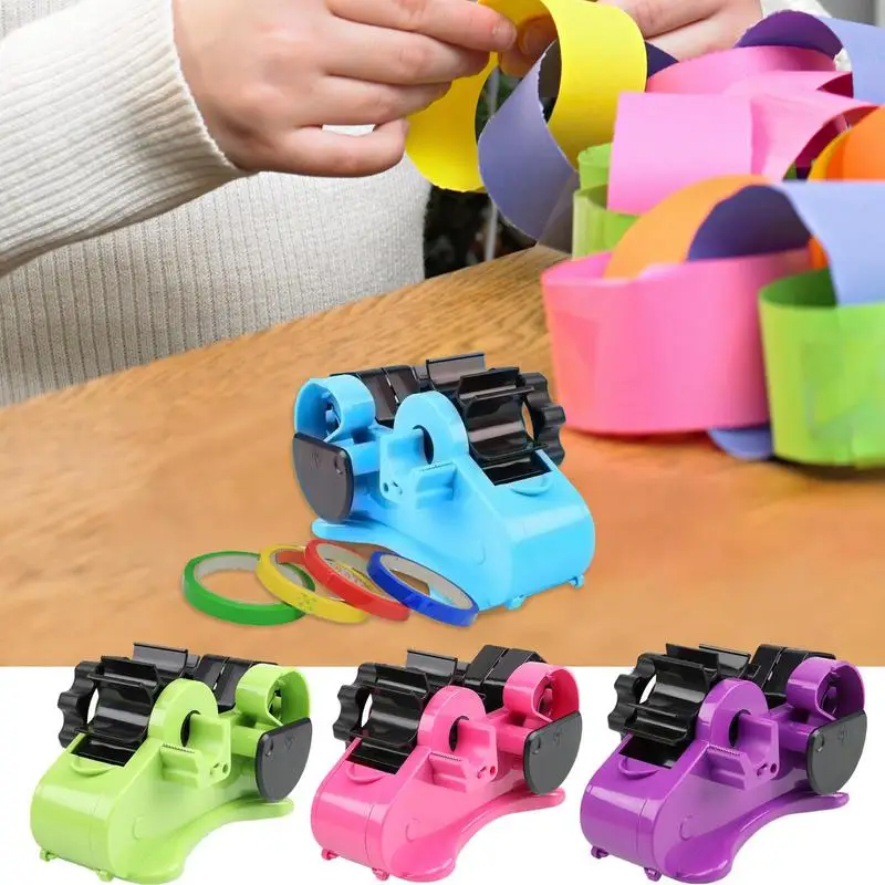 Tape Cutter Dispenser Multifunctional Desktop Wrapping Tape Cutter Tape Stand Holder For Warehouse Use With Compartment Slot For