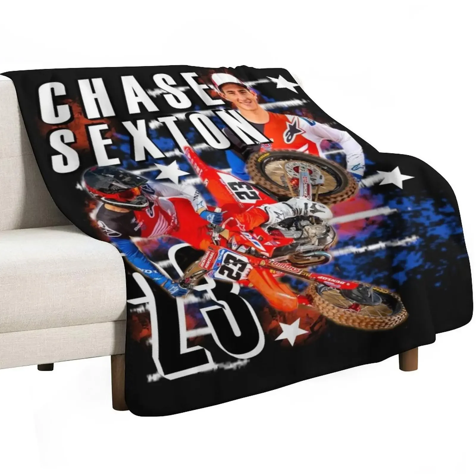 Chase Sexton #23Motocross Supercross- SUPERCROSS CHAMPION SUPERSTAR SUNDAYS TSHIRT Throw Blanket Quilt decorative Furry Blankets