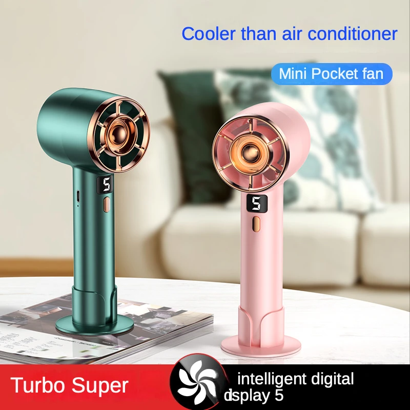 2023 New Mini Portable Handheld Small Fan Wholesale USB Charging Super Silent Large Wind Power Fan