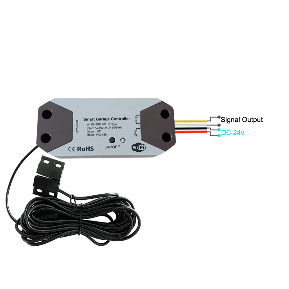 Wofea WiFi inteligentny kontroler otwierania drzwi garażowych DC12/DC24V współpracuje z aplikacją Alexa Google Home 2.4G bramka nie wymaga