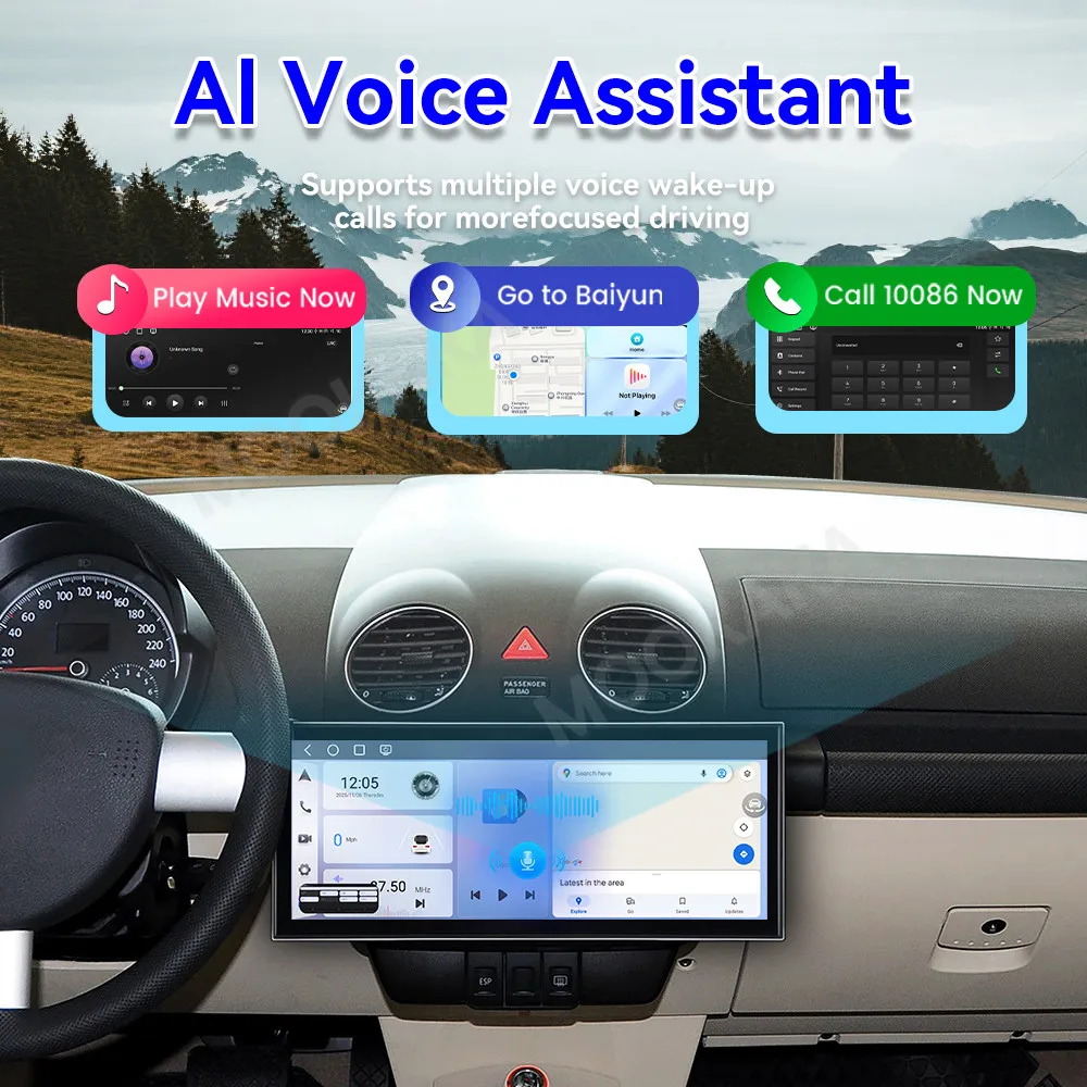 15.8 In Android 15 Carplay Radio For Volkswagen BEETLE 2003~2010 GPS Multimedia Player Navigation Car Stereo Receiver Head Unit