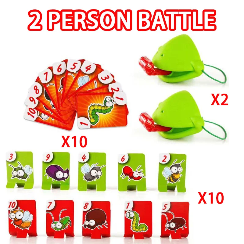 Kikker Hagedis Masker Kwispelde Tong Likkaarten Bordspellen voor Kinderen Familiefeest Speelgoed Antistress Grappig Desktop Puzzelspel Speelgoed