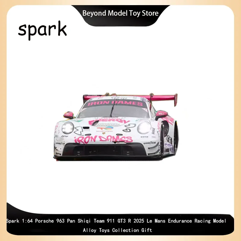 

Spark 1:64 Porsche 963 Pan Shiqi Team 911 GT3 R 2025 Le Mans Endurance Racing Model Alloy Toys Collection Gift