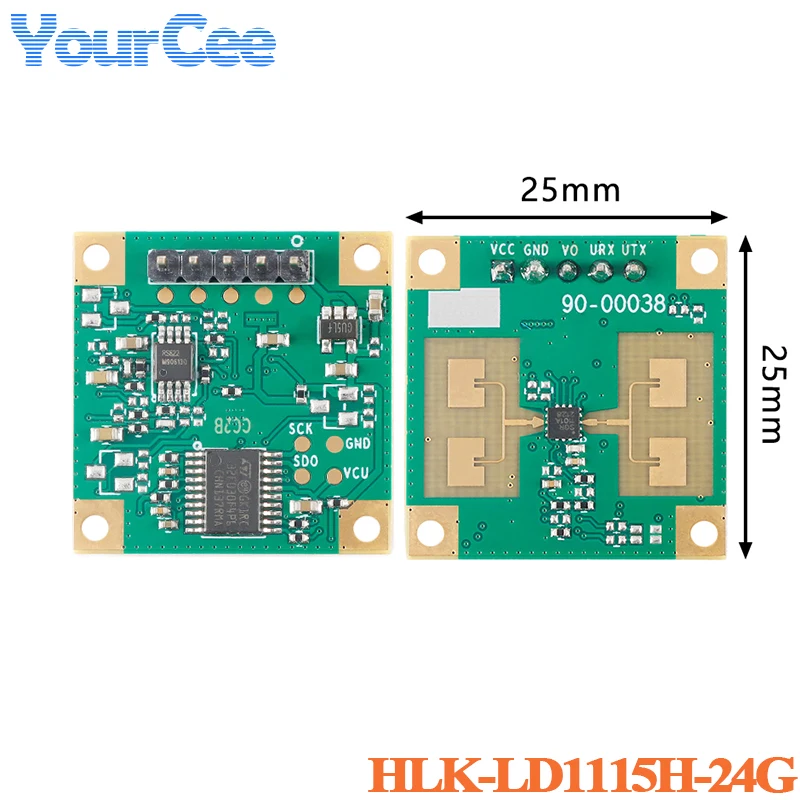 5pcs/1pc HLK-LD1115H LD1125H 24G Microwave Radar Sensor Detection Motion Module TTL Serial Communication Human Presence Sensor