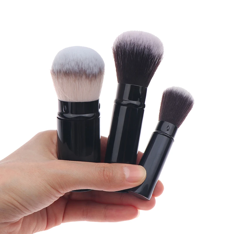 1 pz viso Kabuki pennelli cosmetici accessori per il trucco pennelli per trucco retrattili fondotinta in polvere morbida e soffice fard