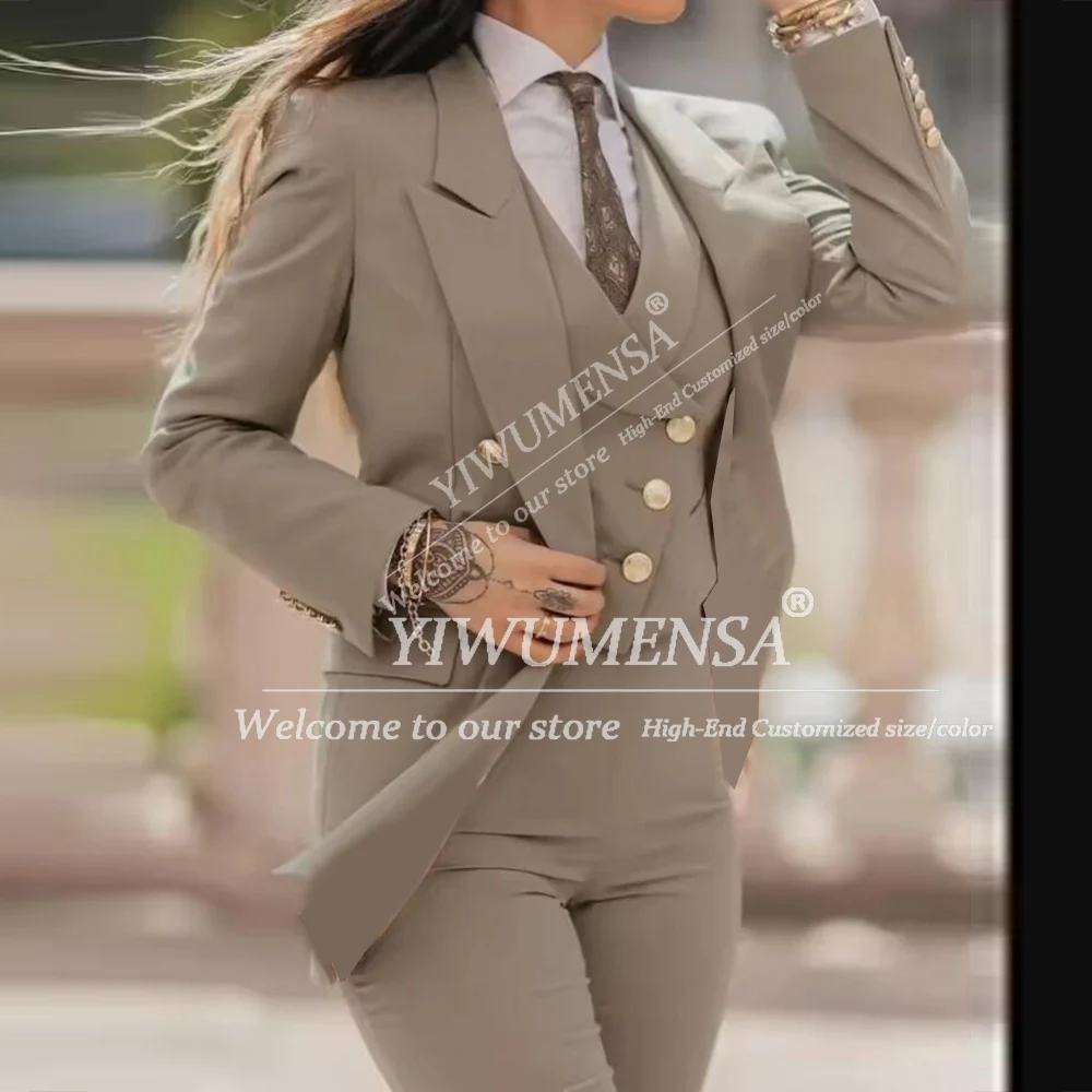 

Брючные костюмы, комплекты из трех предметов, однотонные костюмы, женский индивидуальный женский деловой наряд, приталенный пиджак для выпускного, смокинг