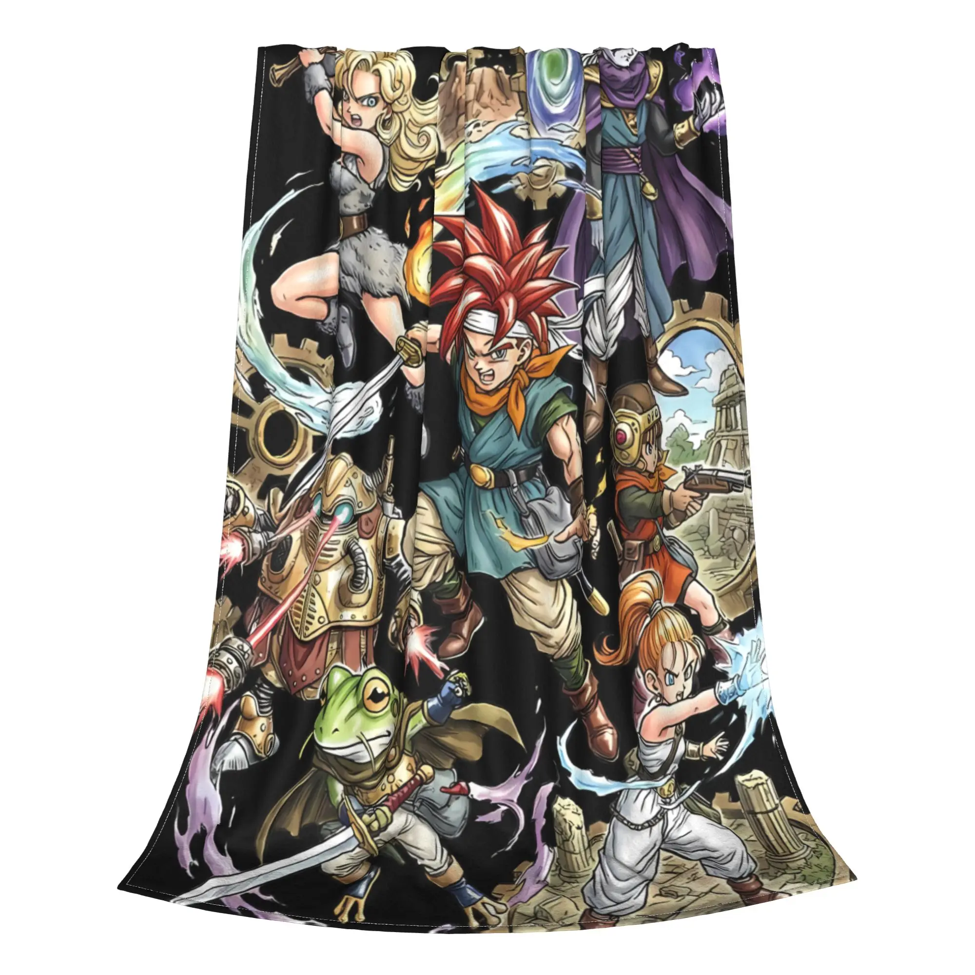 1PC Home Cute Room Decor Heroes Party  Gaming Print Blanket Throw Blanket Chrono Trigger Novelty Warm Blanket All Season