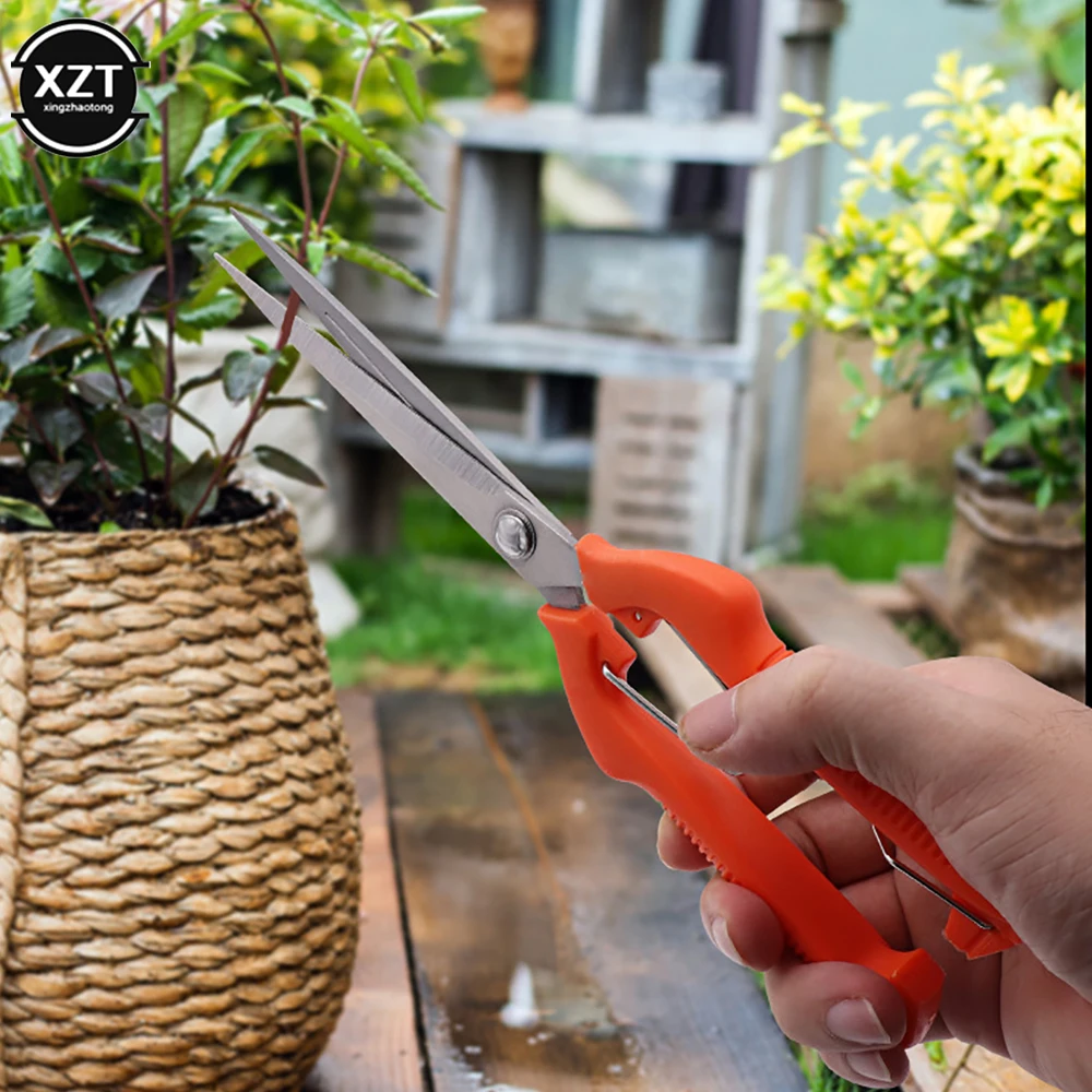 Plus size Garden Fruit Picking Scissors Stainless Steel Gardening Tool Scissors Fruit Picking Fruit Thinning Pruning Shears Tool