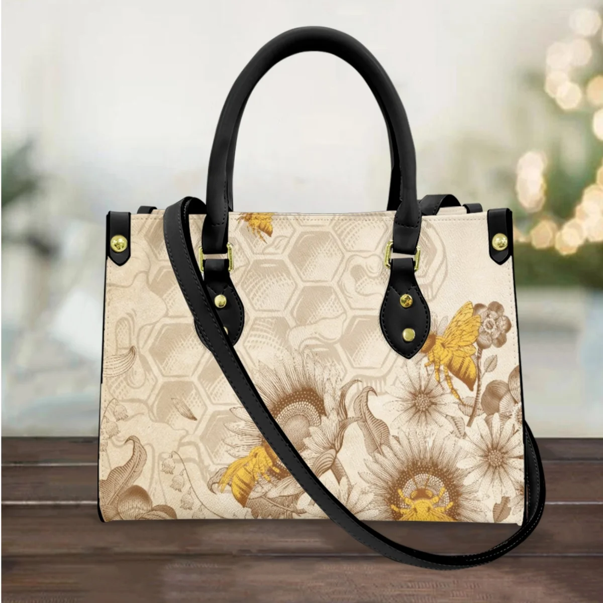 

FORUDESIGNS Women Crossbody Bags Vintage Sunflower Print Elegant Shoulder Bag Ladies Luxury Leather Handbags Carteras Mujer