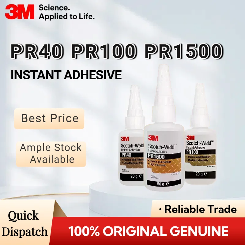 Adhesivo Instantáneo Original 3M PR40 PR100 PR1500 Scotch-Weld para Plástico, Goma, Juntas, Joyería, Electrónica, Adhesivo de Curado Rápido CA